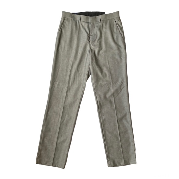 Dockers Regular Fit Flat Stretch Dress Suit Pants Grey Sharkskin - Size 32 x 32 - Picture 2 of 6